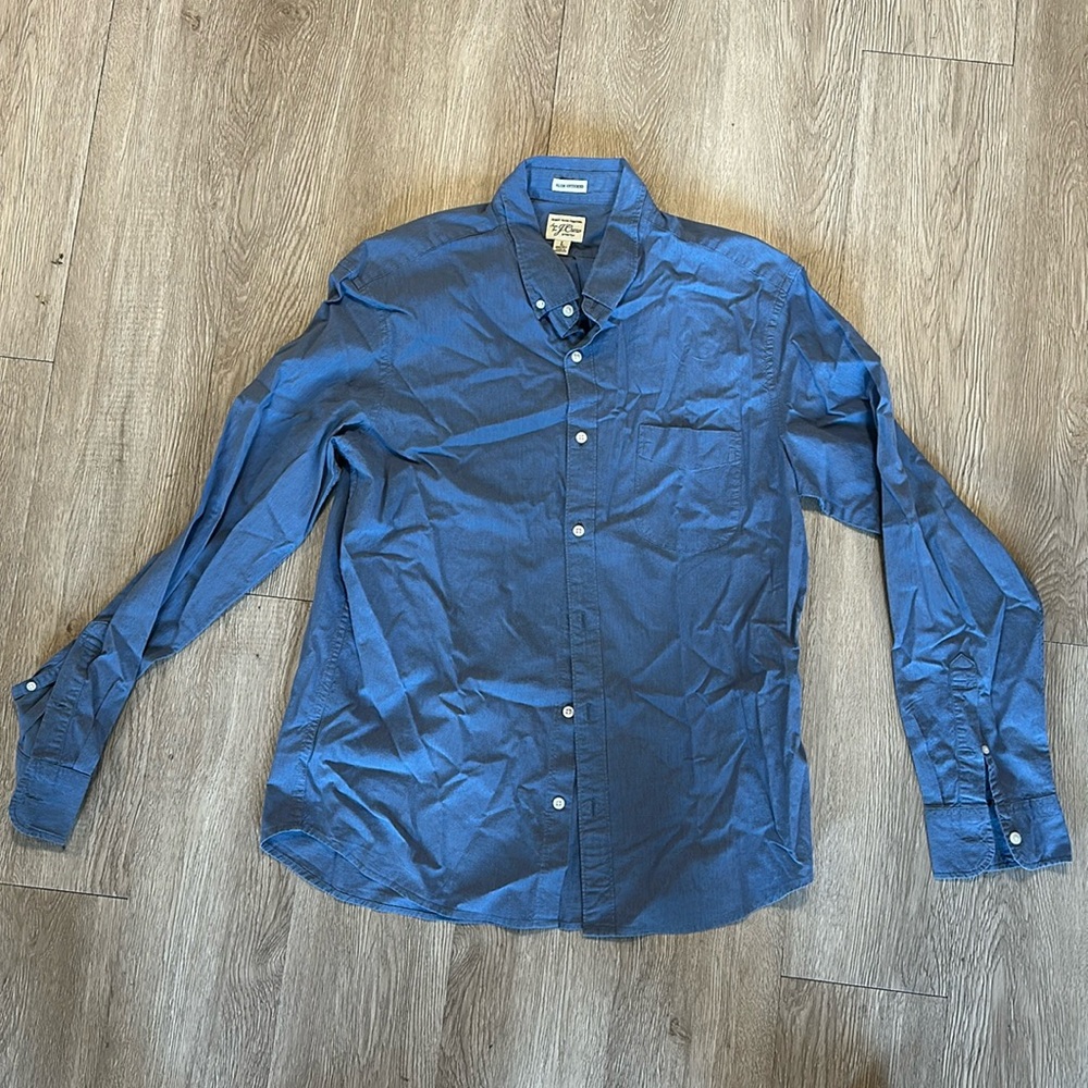 Men’s J. Crew skim untucked button up size L